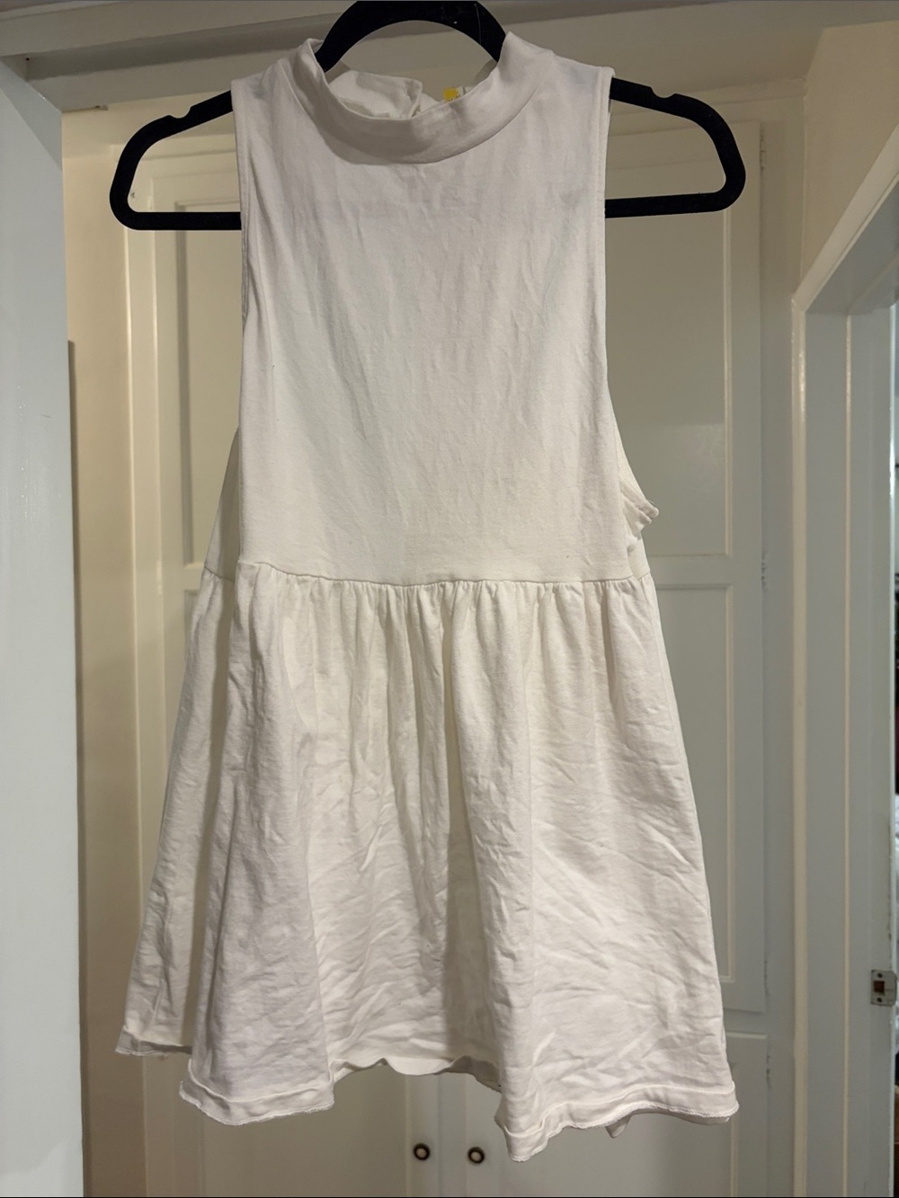 Free People High Neck Open Back Sleeveless Babydoll Top